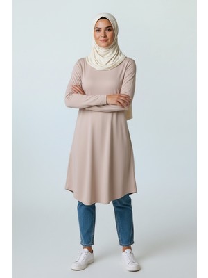 Ece Giyim Düz Renk Penye Tunik