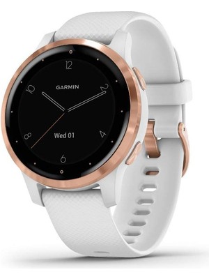 Garmin Vivoaktif 4s, Smaller-Sized Gps , Özellikler Müzik, Body Energy Watch, Animation Workouts, Pulse Ox Sensörs, Rose Gold With White Band