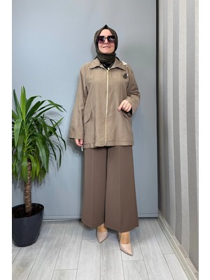 Ghisa Kirpi Aksesuar Detaylı Ceket Vizon 3610C3299