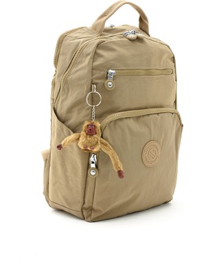 Sanmorris 3011 Unisex Suya Dayanıklı Krinkıl Kumaş Çok Gözlü Orta Boy  Laptop Okul ve Sırt Çantası