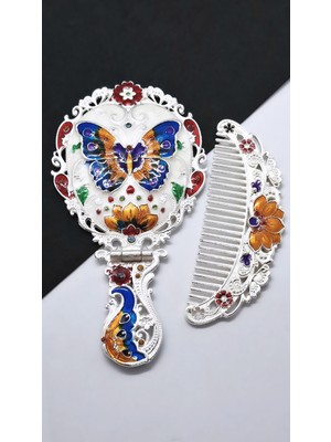 Serenity Özel Kutusunda Çeyizlik Hediyelik Katlanır Mistik Ayna Takımı06