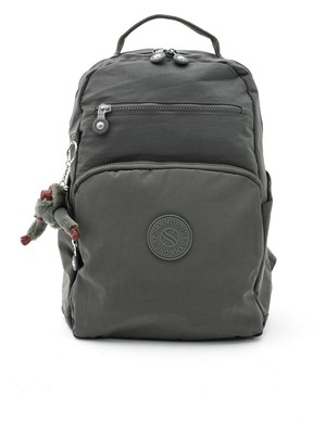 Sanmorris 3011 Unisex Suya Dayanıklı Krinkıl Kumaş Çok Gözlü Orta Boy Laptop Okul ve Sırt Çantası