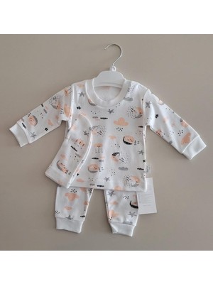 Okan Bebe %100 Pamuk Uykucu Gökyüzü Baskılı 3'lü Takım OKN-006