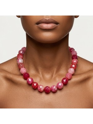 THEIA GemWorks Anahata - Pembe Akik Kolye