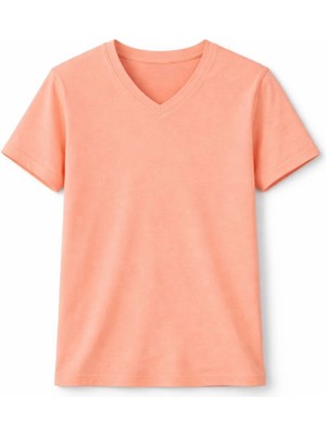 İsmiyle Al Genç Kız Çocuk V Yaka Tişört Model - Toz Pembe