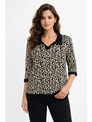Wearon Kadın Turuva Kol Yaka Modelli Bluz BGL-ST05321