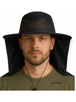 Mustran Yazlık Güneş Şapkası Uv Korumalı Fileli Safari Outdoor Balıkçı Şapkası Ense Korumalı Unisex