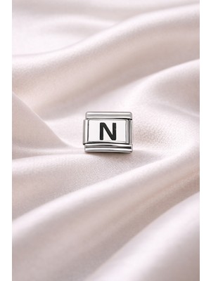 isiltikidsmoda Nomination Uyumlu N Harf Charm | Çelik Bileklik Aksesuarı | Kişiye Özel Harf Modülü | Minimal & Şık Tasarım