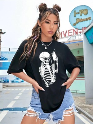 İsmiyle Al Baskılı   T-Shirt - Siyah