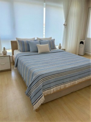 Pike Çift Kişilik ( 210X 240 ) Waffle Desenli Yatak Örtüsü