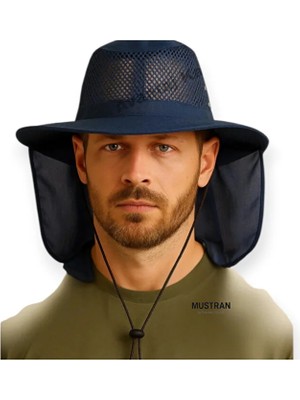 Mustran Uv Korumalı Enseli Outdoor Şapka Bahçe Balıkçı Kamuflaj Güneş Şapkası Hafif