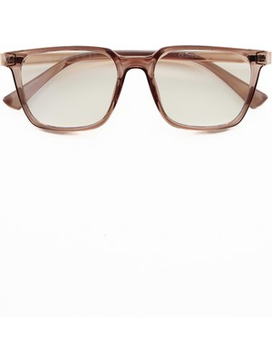 Quinley Vıla Brown Mavi Işık Korumalı Ekran Gözlüğü Kahverengi Erkek-Premium Series Çelik Menteşeli