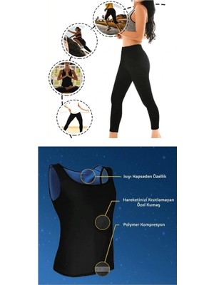 Termal Sauna Tayt + Atlet Takım ( Xl )  Neotex Terletme Takımı ARLSTRTCH-CERC3256