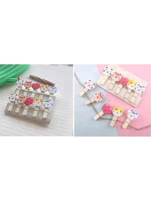 Ipli Mandallı Kedili Fotoğraf Albümü Kedi Kafası Şekilli Mandal ARLSTRTCH-CERC3256