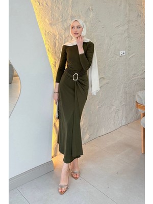 Lifera Tokalı Sandy Elbise