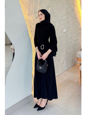 Lifera Tokalı Sandy Elbise