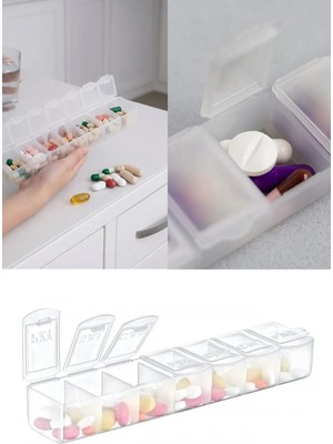 Tonkut Haftalık Kutusu 7 Günlük Hap Saklama Kutusu Vitamin Düzenleyici Kapaklı Ilaçlık