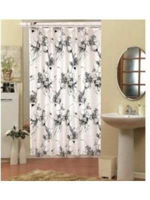 Abnturk 100 % Polyester 2 Kanatlı Şu Geçirmez Banyo Duş Perdesi 160X240
