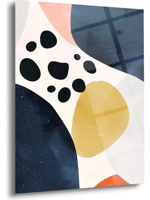 Shiny Art Geometrik Soyut Desen Cam Tablo - MOD146