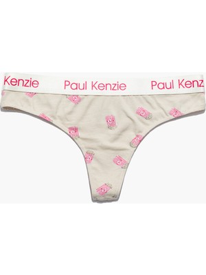 Paul Kenzie Desenli Kadın String Külot - Popcorn