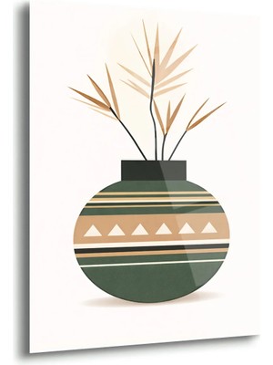 Shiny Art Minimal Vazo Desenli Cam Tablo - MOD157