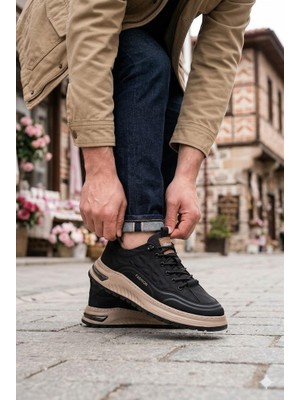 Pepita E146 Rahat Hafif Keten Özel Tasarım Spor Sneaker Erkek Ayakkabı