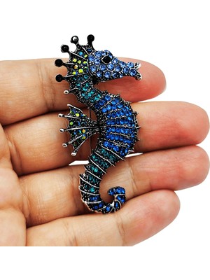 BB Bi Butik Shop Ocean Crown Işıltılı Denizatı Tasarım Zarif Broş