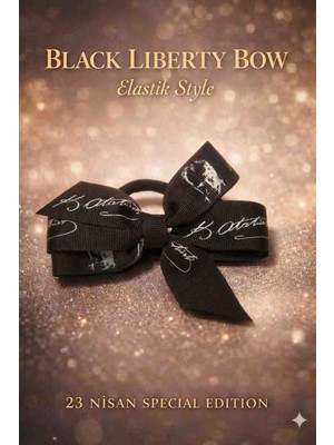Black Liberty Bow Kurdele Toka