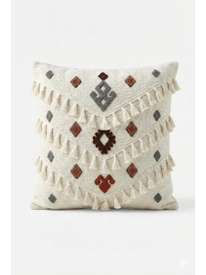 Aryada Etnik Punch Nakışlı Kırlet Kılıfı