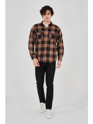 İsmiyle Al Oduncu Gömlek - Kahverengi