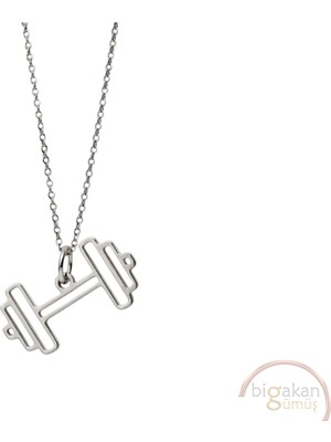 Bigakan Dambıl Taşsız Model 925 Ayar Gümüş Kadın Kolye