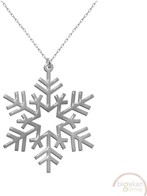 Bigakan Kar Tanesi Taşsız Model 925 Ayar Gümüş Kadın Kolye