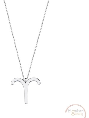 Bigakan Koç Burcu Cesaret Liderlik Burç Taşsız Model 925 Ayar Gümüş Kadın Kolye