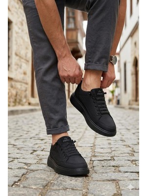 Fort Lukas Noka Rahat Hafif Lastik Bağcıklı Keten Sneaker Erkek Ayakkabı