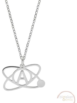 Bigakan Atom Fizik Taşsız Model 925 Ayar Gümüş Kadın Kolye