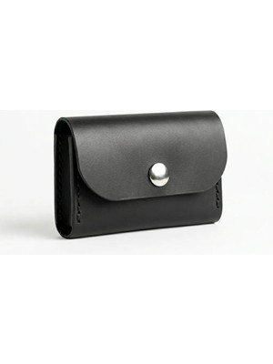 Deri Sepeti Noir Minimal Kartlık Hakiki Deri Siyah