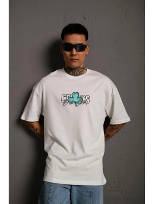 İsmiyle Al Sırt Baskılı T-Shirt - Beyaz