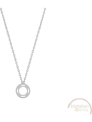 Bigakan Simya Sembolü Taşsız Model 925 Ayar Gümüş Kadın Kolye