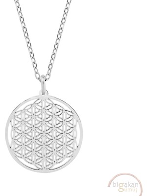 Bigakan Yaşam Sembolü Taşsız Model 925 Ayar Gümüş Kadın Kolye