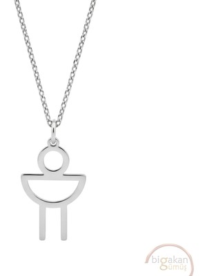 Bigakan Dişilik Sembolü Venüs Taşsız Model 925 Ayar Gümüş Kadın Kolye