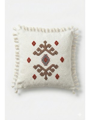 Aryada Etnik Punch Nakışlı Kırlet Kılıfı