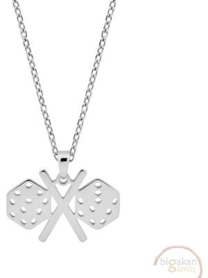 Bigakan Zar Şans Taşsız Model 925 Ayar Gümüş Kadın Kolye