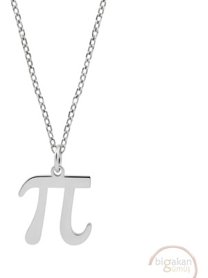 Bigakan Pi Sayısı Matematik Bilim Taşsız Model 925 Ayar Gümüş Kadın Kolye