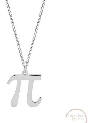Bigakan Pi Sayısı Taşsız Model 925 Ayar Gümüş Kadın Kolye