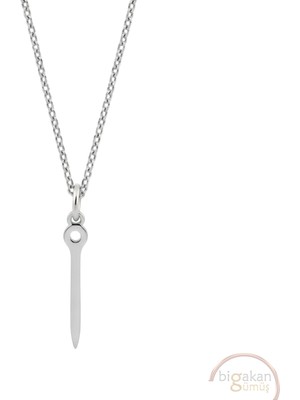 Bigakan Iğne Taşsız Model 925 Ayar Gümüş Kadın Kolye
