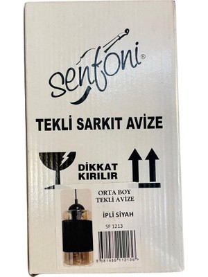 Tekli Sarkıt Avize Senfoni Siyah Ipli SF-1213