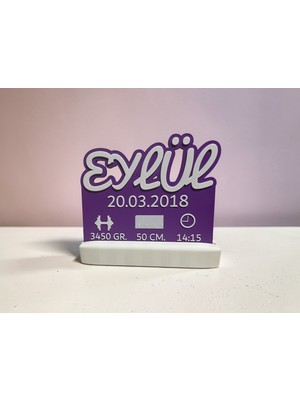 3D Tasarım Dekoratif Kişiye Özel Doğum Anı Hatırası