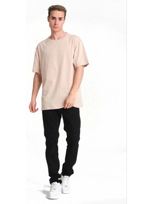 İsmiyle Al 24/1 Düz A Kalite Oversize T-Shirt - Bej