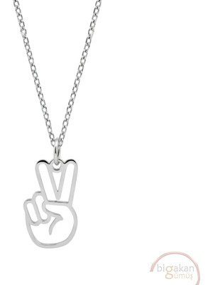 Bigakan Özgürlük Sembölü Taşsız Model 925 Ayar Gümüş Kadın Kolye