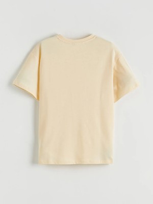 LC Waikiki Sarı Bisiklet Yaka Kız Çocuk Tişört